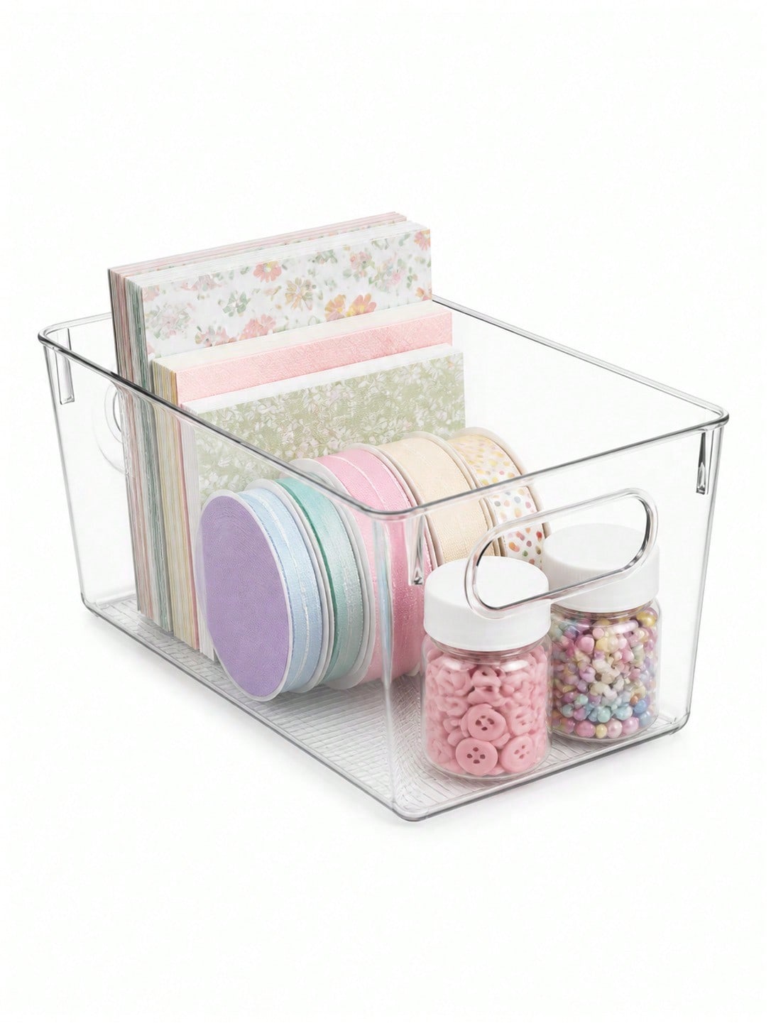 Stationery Warehouse - Paquete de 8 Contenedores Transparentes con