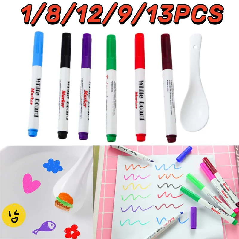 Whiteboard Marker Set - Juego de bolígrafos mágicos de colores