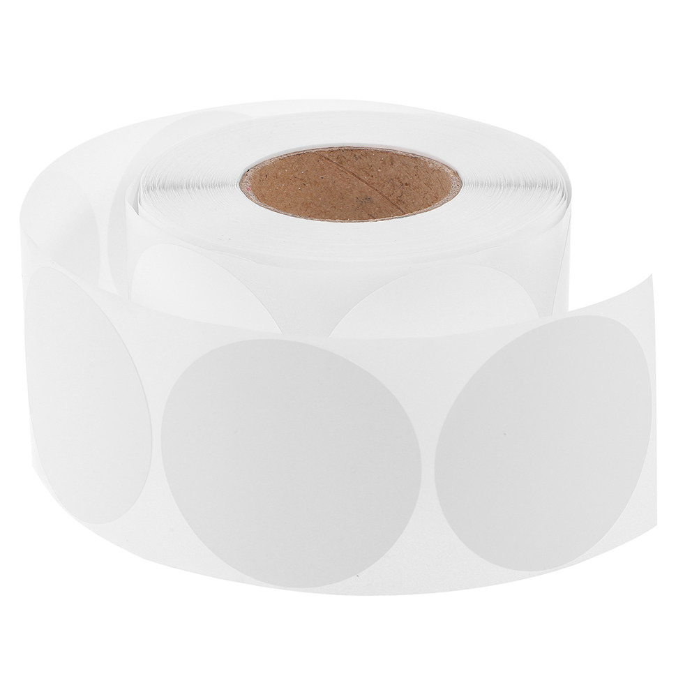 500 Etiquetas Redondas Blancas - Sticker Label Roll reseña y precio